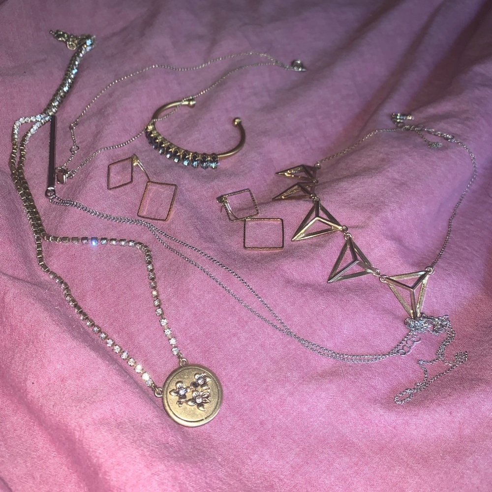 2010s Jewelry Collection J. crew, Banana Republic, LA indie earrings necklaces